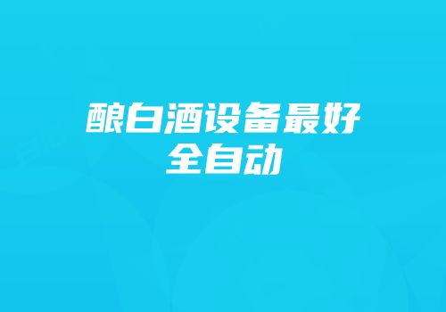 酿白酒设备最好全自动