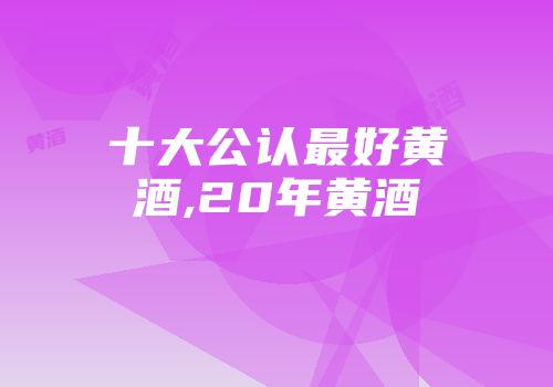 十大公认最好黄酒,20年黄酒