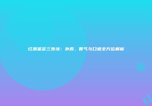 红酒鉴定三步法：外观、香气与口感全方位解析