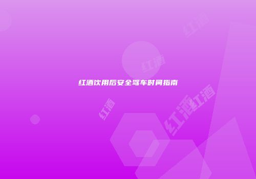 红酒饮用后安全驾车时间指南