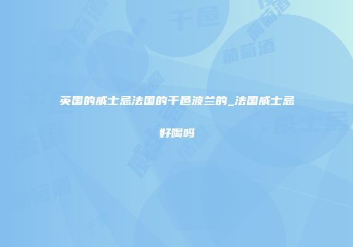 英国的威士忌法国的干邑波兰的_法国威士忌好喝吗
