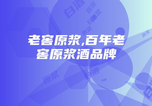 老窖原浆,百年老窖原浆酒品牌