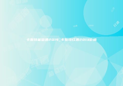 卡斯特葡萄酒2014_卡斯特红酒2013价格