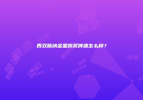 西双版纳金星原浆啤酒怎么样？