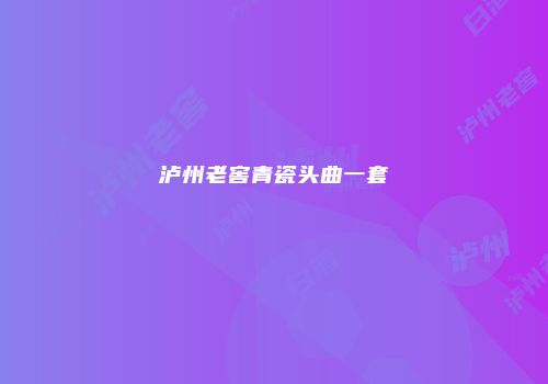 泸州老窖青瓷头曲一套