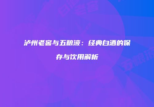 泸州老窖与五粮液：经典白酒的保存与饮用解析