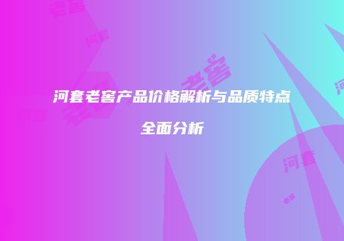 河套老窖产品价格解析与品质特点全面分析