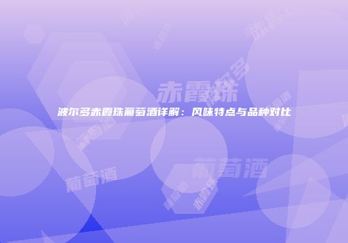 波尔多赤霞珠葡萄酒详解：风味特点与品种对比