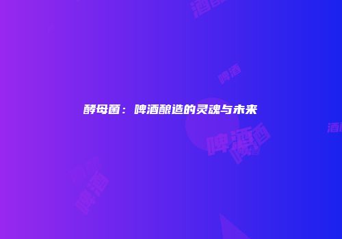 酵母菌：啤酒酿造的灵魂与未来