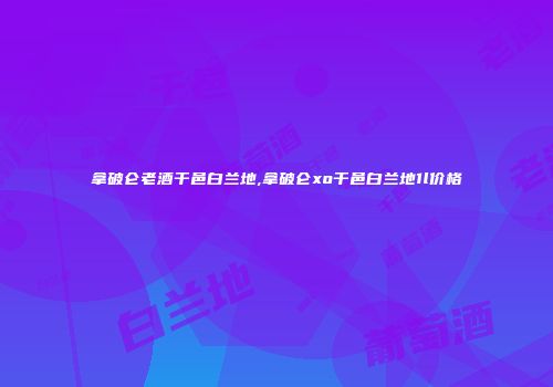 拿破仑老酒干邑白兰地,拿破仑xo干邑白兰地1l价格