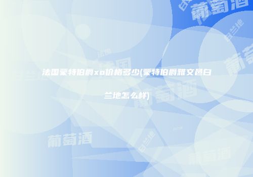 法国蒙特伯爵xo价格多少(蒙特伯爵雅文邑白兰地怎么样)