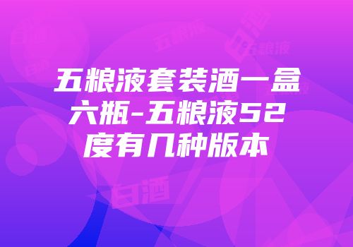 五粮液套装酒一盒六瓶-五粮液52度有几种版本