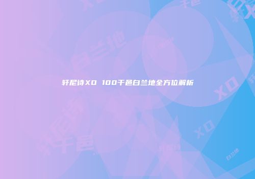 轩尼诗XO 100干邑白兰地全方位解析