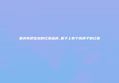 瓶身有把宝剑的红酒品牌_瓶子上有个铁牌子的红酒