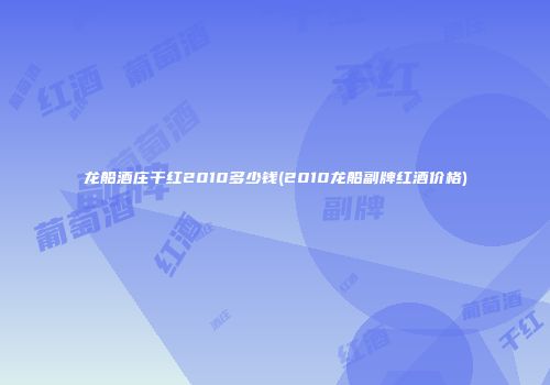 龙船酒庄干红2010多少钱(2010龙船副牌红酒价格)
