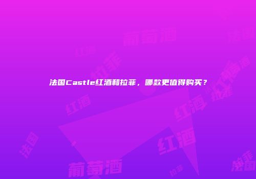 法国Castle红酒和拉菲，哪款更值得购买？
