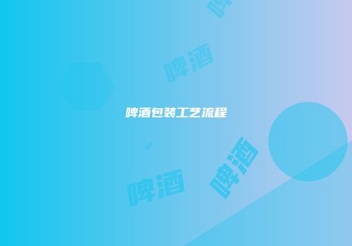 啤酒包装工艺流程