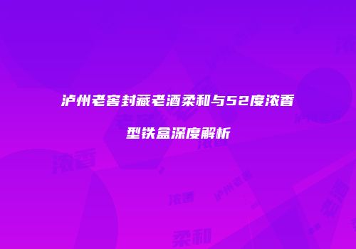 泸州老窖封藏老酒柔和与52度浓香型铁盒深度解析