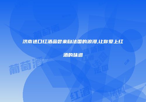 济南进口红酒品尝来自法国的浪漫,让你爱上红酒的味道