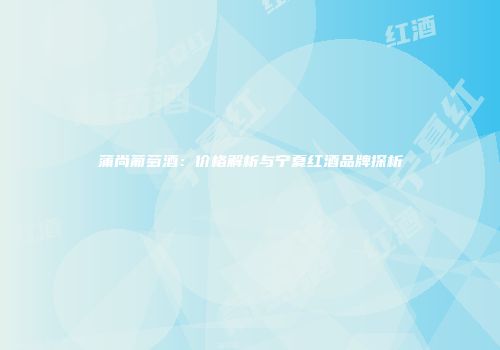 蒲尚葡萄酒：价格解析与宁夏红酒品牌探析
