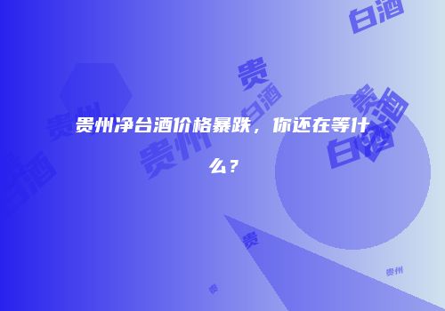 贵州净台酒价格暴跌，你还在等什么？