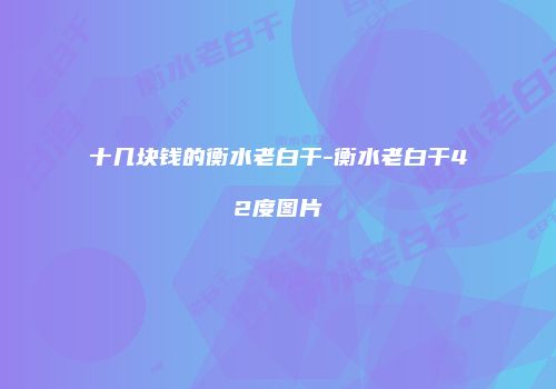 十几块钱的衡水老白干-衡水老白干42度图片