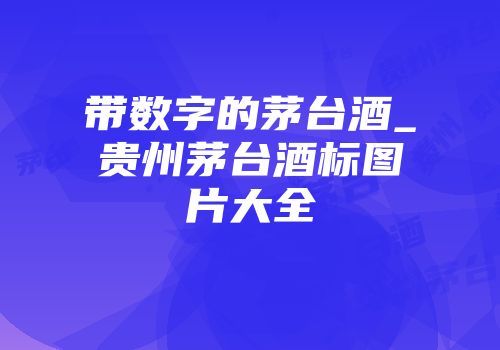 带数字的茅台酒_贵州茅台酒标图片大全