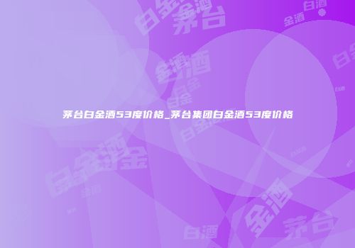 茅台白金酒53度价格_茅台集团白金酒53度价格