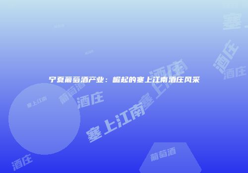 宁夏葡萄酒产业：崛起的塞上江南酒庄风采