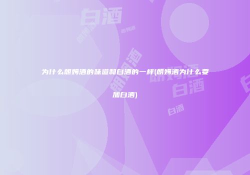 为什么朗姆酒的味道和白酒的一样(朗姆酒为什么要加白酒)