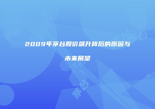 2009年茅台股价飙升背后的原因与未来展望