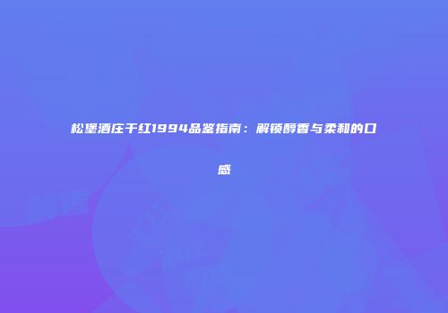 松堡酒庄干红1994品鉴指南：解锁醇香与柔和的口感