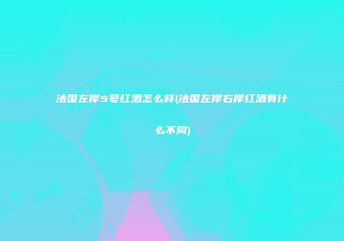 法国左岸5号红酒怎么样(法国左岸右岸红酒有什么不同)