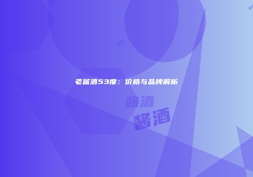 老酱酒53度：价格与品牌解析