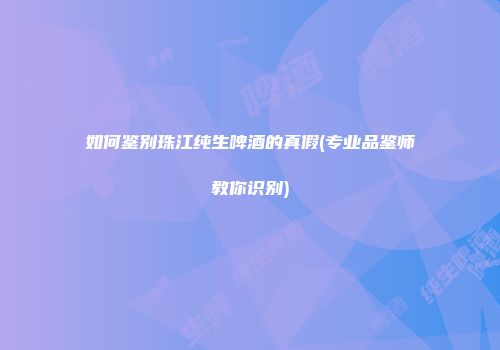 如何鉴别珠江纯生啤酒的真假(专业品鉴师教你识别)