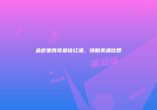 品尝墨西哥最佳红酒，领略美酒佳香