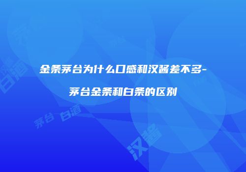 金条茅台为什么口感和汉酱差不多-茅台金条和白条的区别