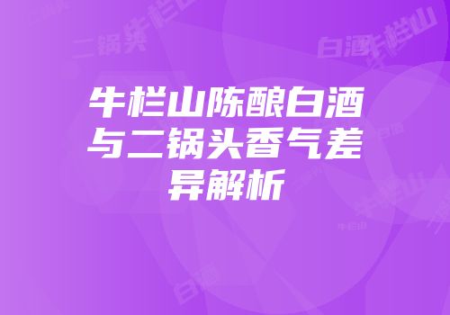 牛栏山陈酿白酒与二锅头香气差异解析
