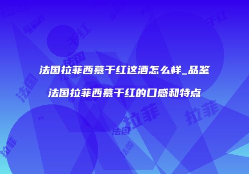 法国拉菲西慕干红这酒怎么样_品鉴法国拉菲西慕干红的口感和特点