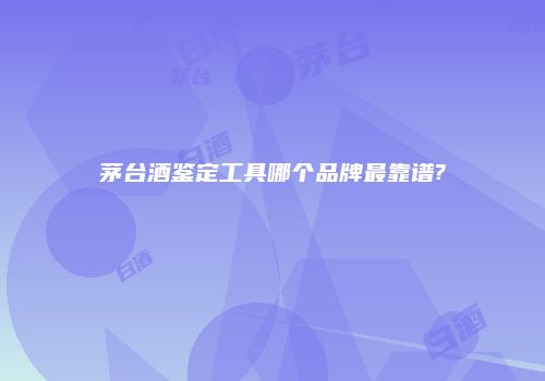 茅台酒鉴定工具哪个品牌最靠谱?