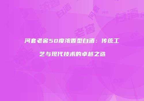河套老窖50度浓香型白酒：传统工艺与现代技术的卓越之选