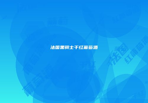 法国黑骑士干红葡萄酒