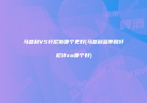 马爹利VS轩尼斯哪个更好(马爹利蓝带和轩尼诗xo哪个好)