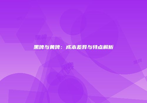 黑啤与黄啤：成本差异与特点解析