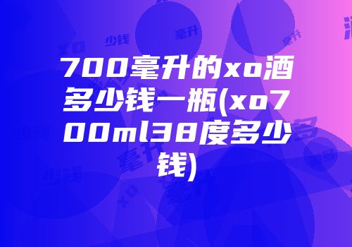 700毫升的xo酒多少钱一瓶(xo700ml38度多少钱)