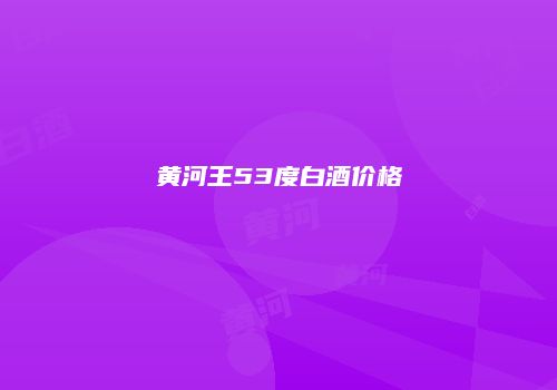 黄河王53度白酒价格