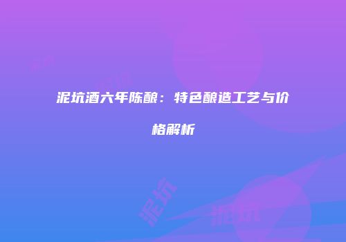 泥坑酒六年陈酿：特色酿造工艺与价格解析