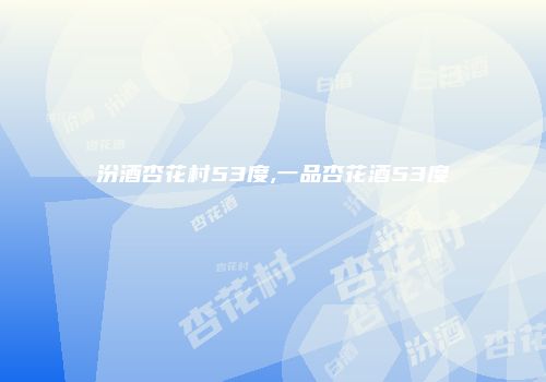 汾酒杏花村53度,一品杏花酒53度
