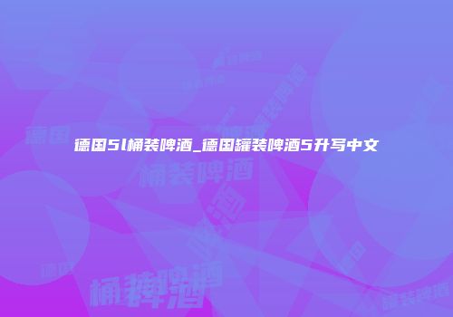 德国5l桶装啤酒_德国罐装啤酒5升写中文