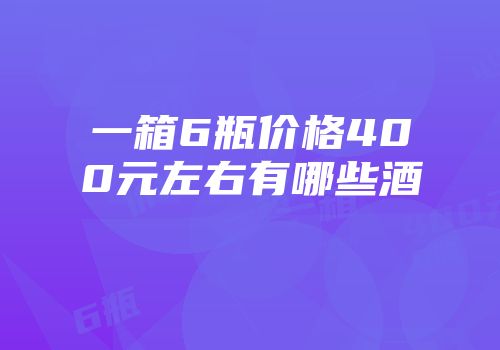 一箱6瓶价格400元左右有哪些酒